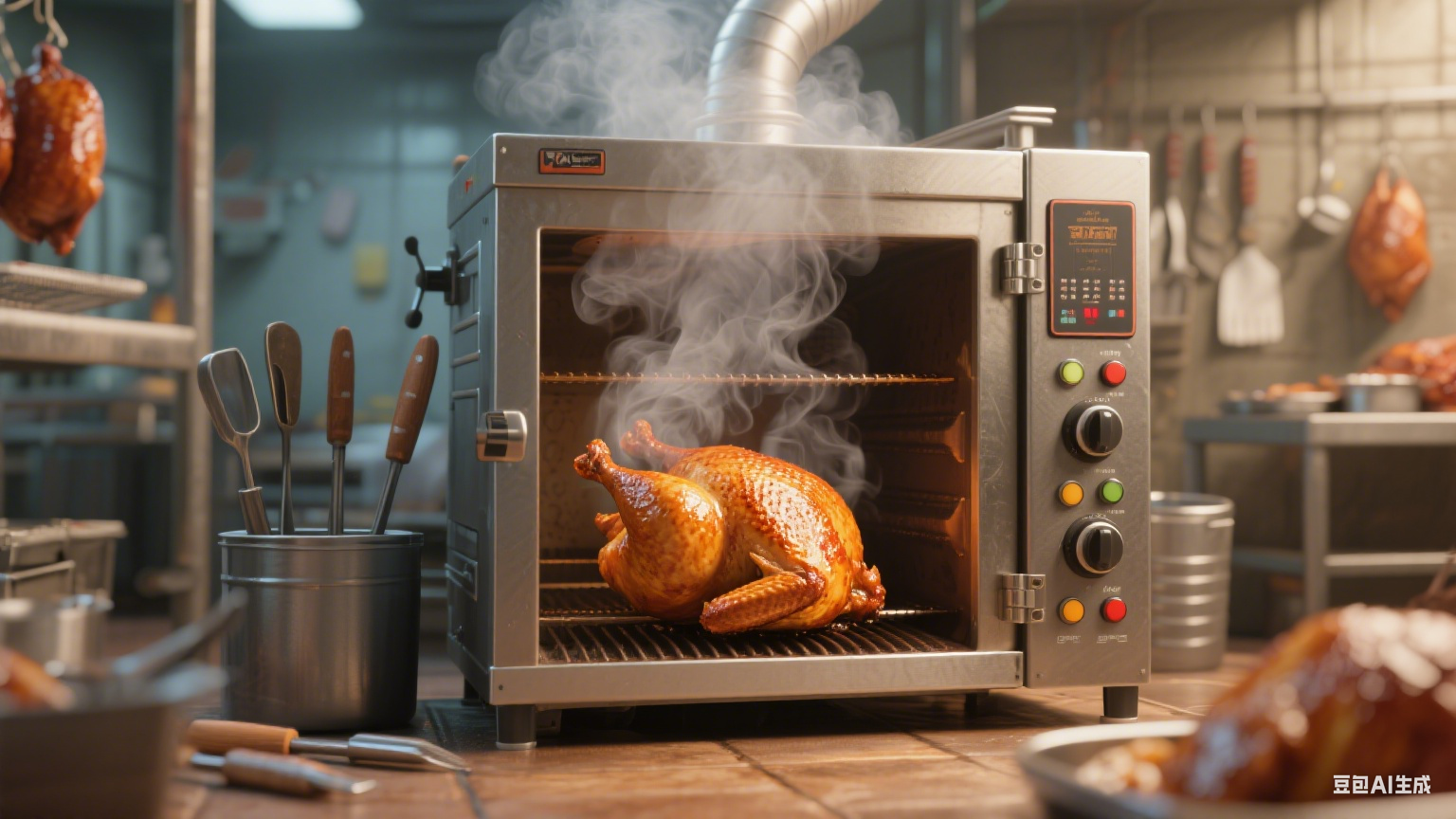 烟熏炉：烧鸡加工的 “香嫩风味魔法师”(2)