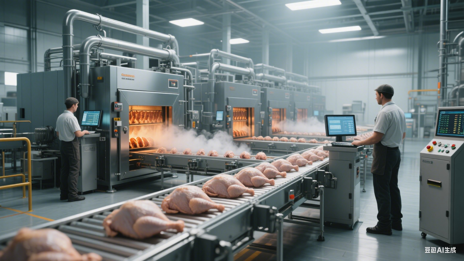 烟熏炉在鸡肉加工中的应用(4)