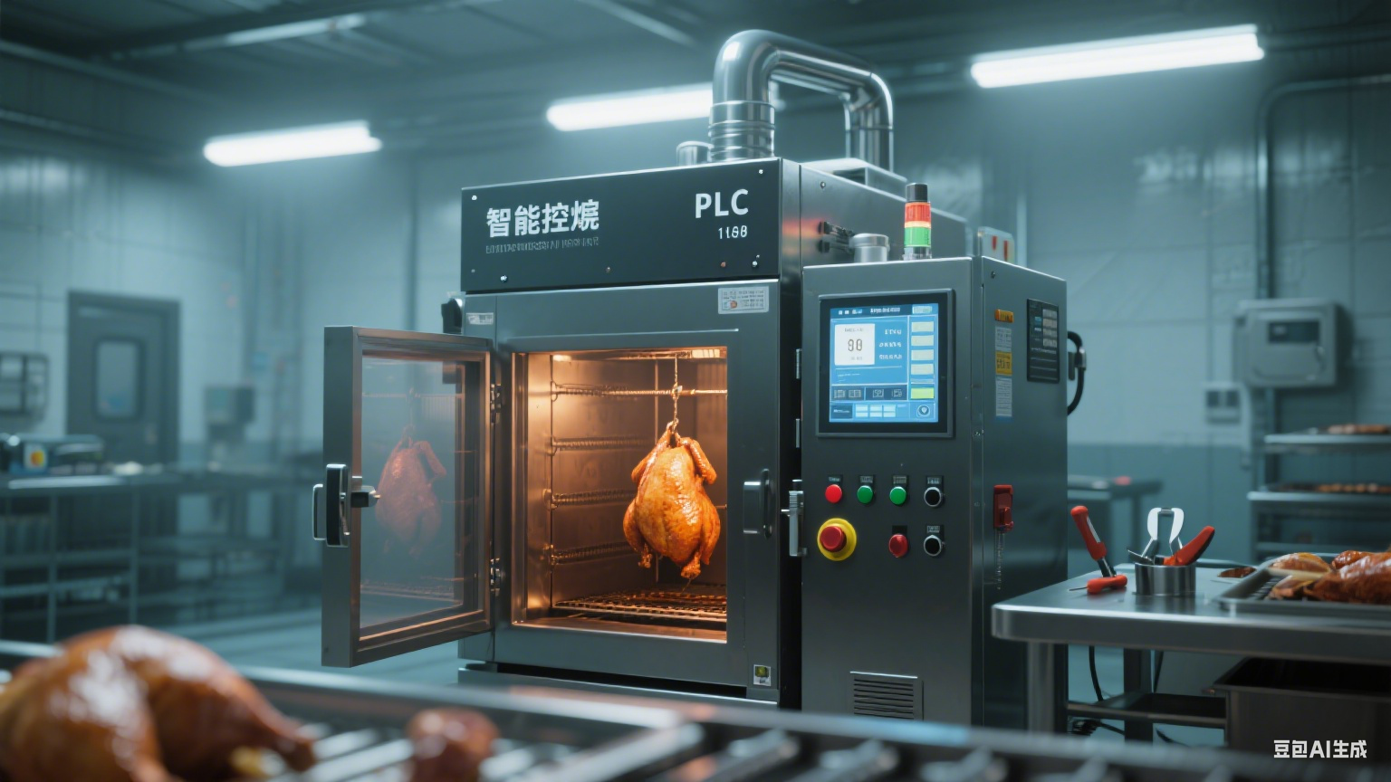 烟熏炉在烧鸡食品加工厂生产中的核心应用(4)