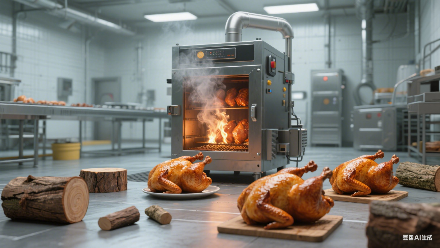 烟熏炉在烧鸡食品加工厂生产中的核心应用(5)