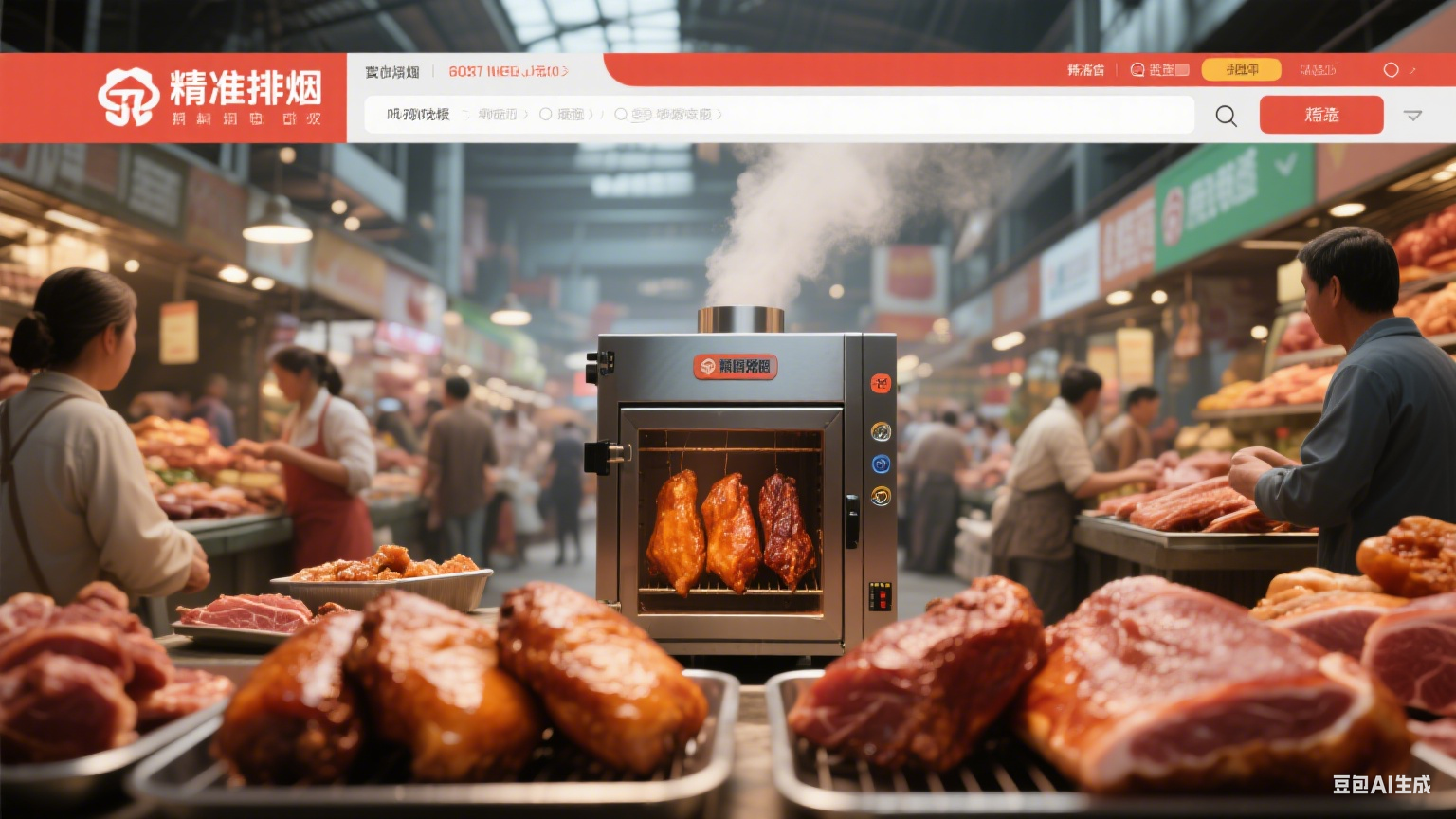 精准排烟烟熏炉：烟雾均匀覆盖，保障肉类入味一致性(4)