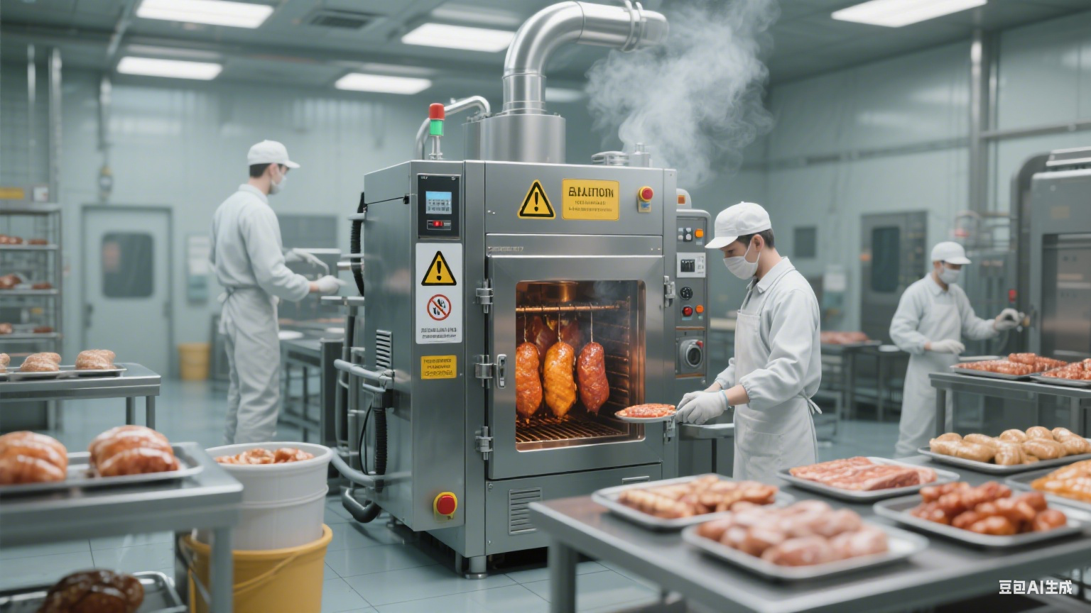 全自动烟熏炉安全高：多重防护护航，筑牢食品加工安全防线(6)