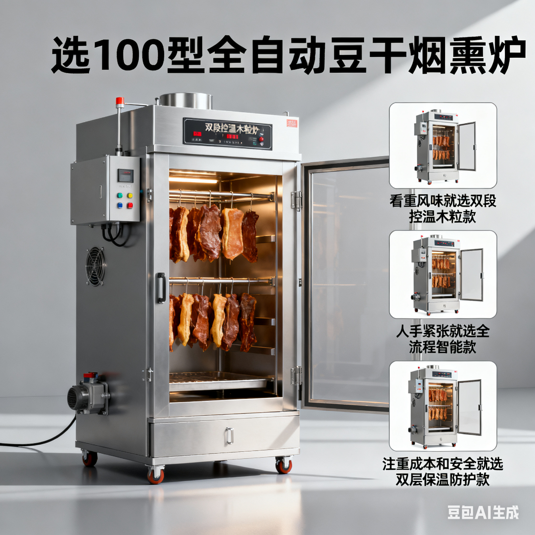 100 型全自动豆干烟熏炉怎么选？老作坊都爱用的实用款推荐(5)