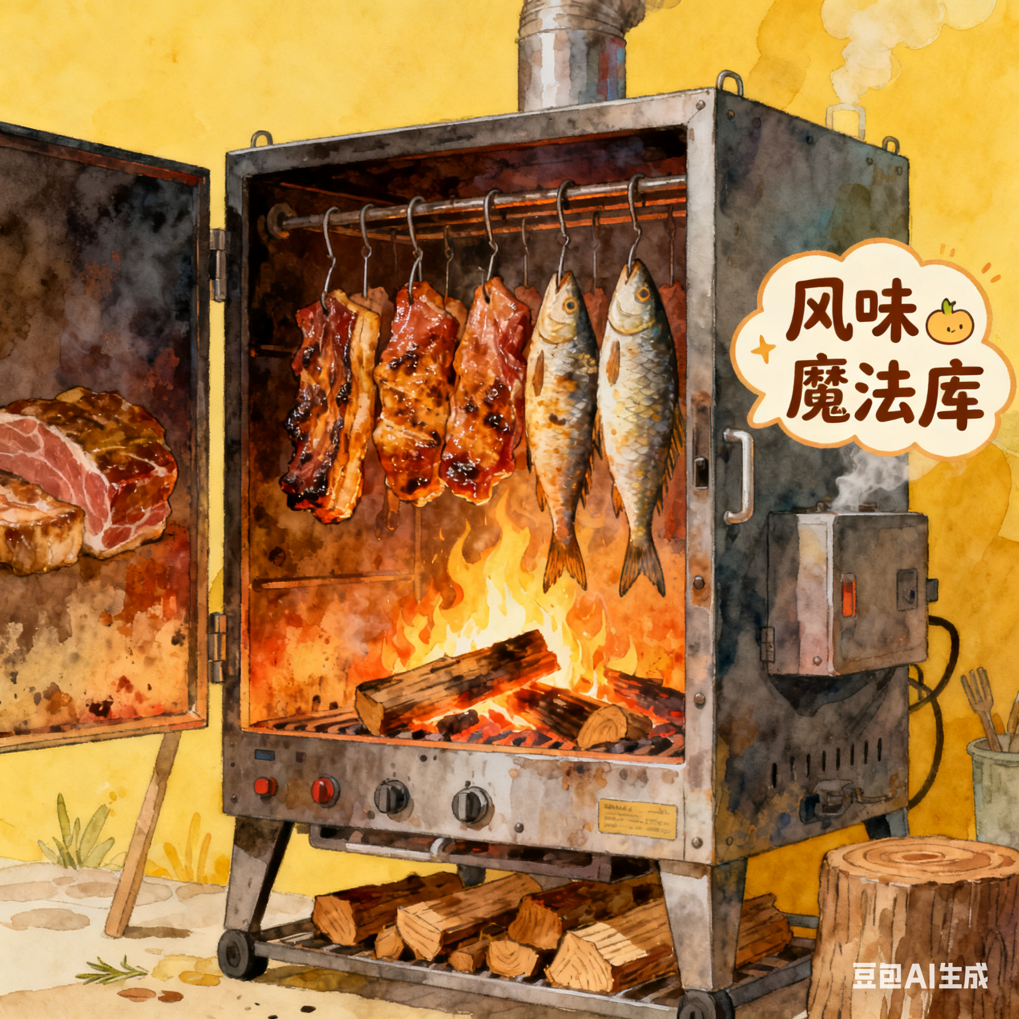 果木凝香・烟韵沁魂：果木烟熏炉的多元烟熏方式与风味营造(1)