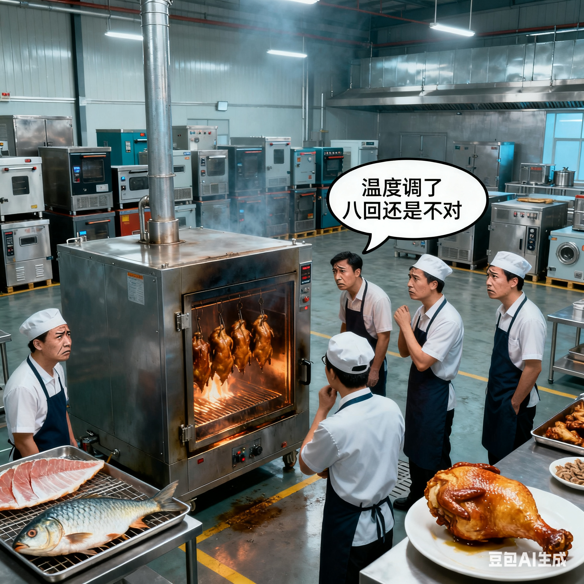 烟熏鱼片鸡腿，温度咋控？大公司选啥设备？(1)