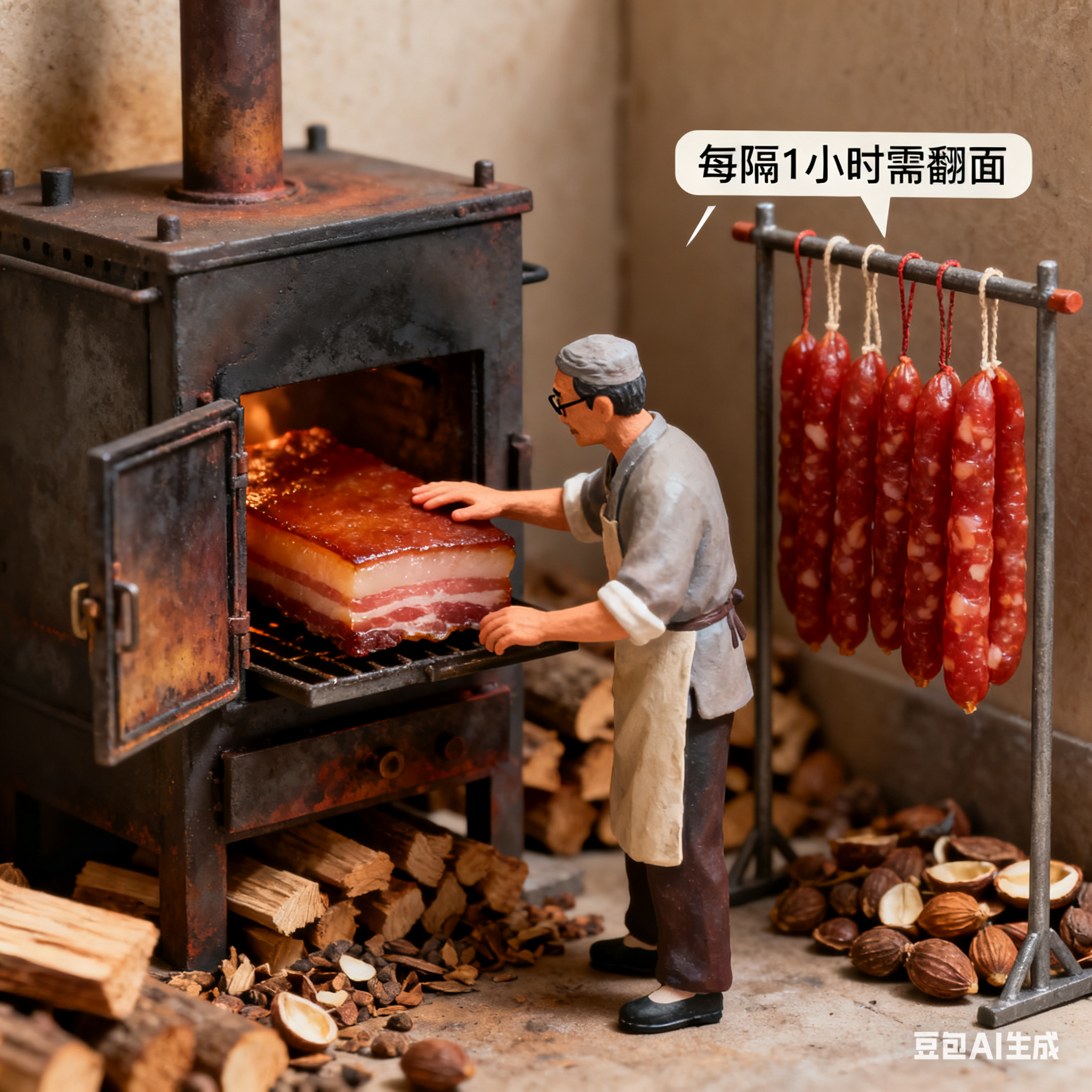 腊肉红肠烘干熏上色炉，咋熏出诱人颜色？(4)