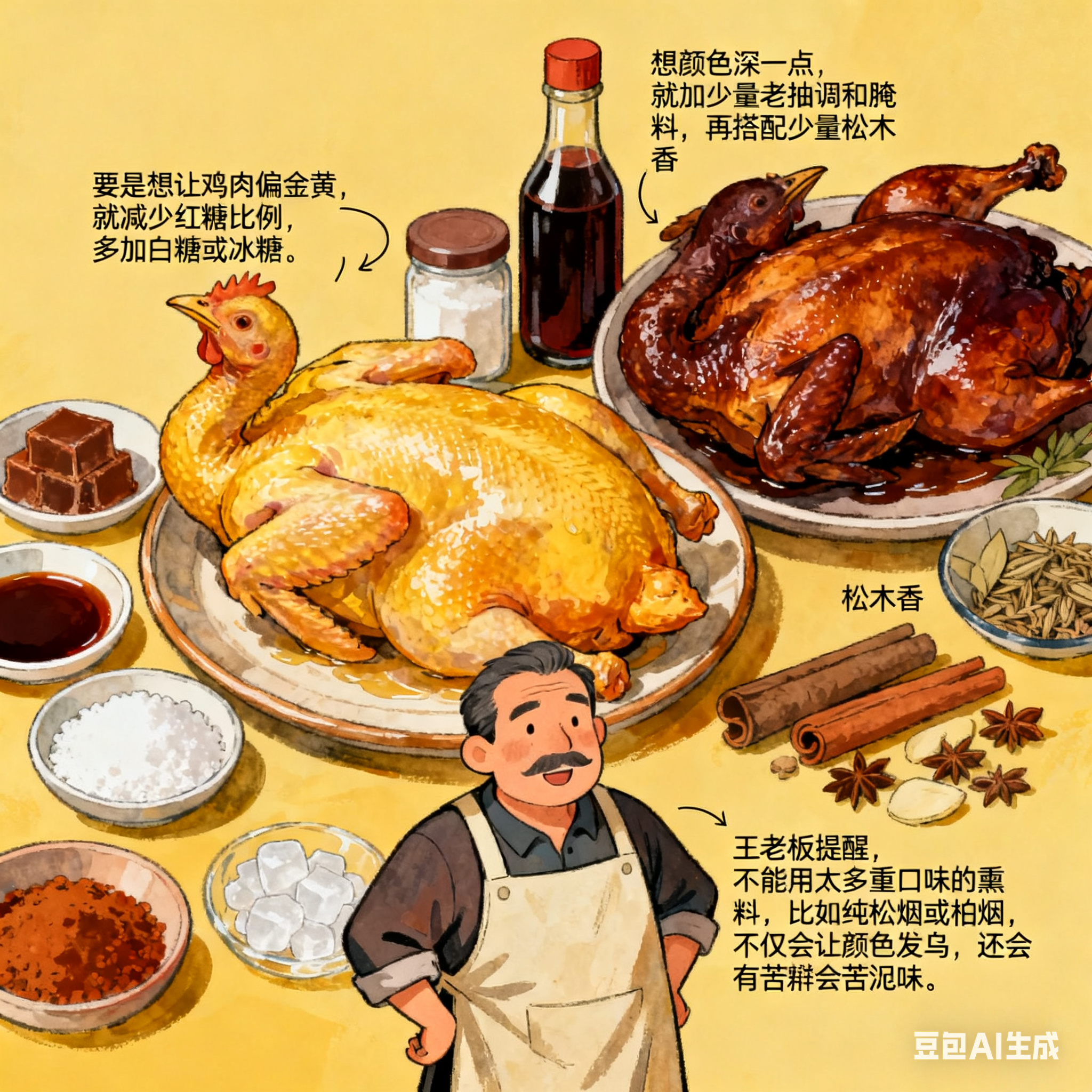 烧鸡烟熏炉咋给鸡肉上个漂亮色？(3)