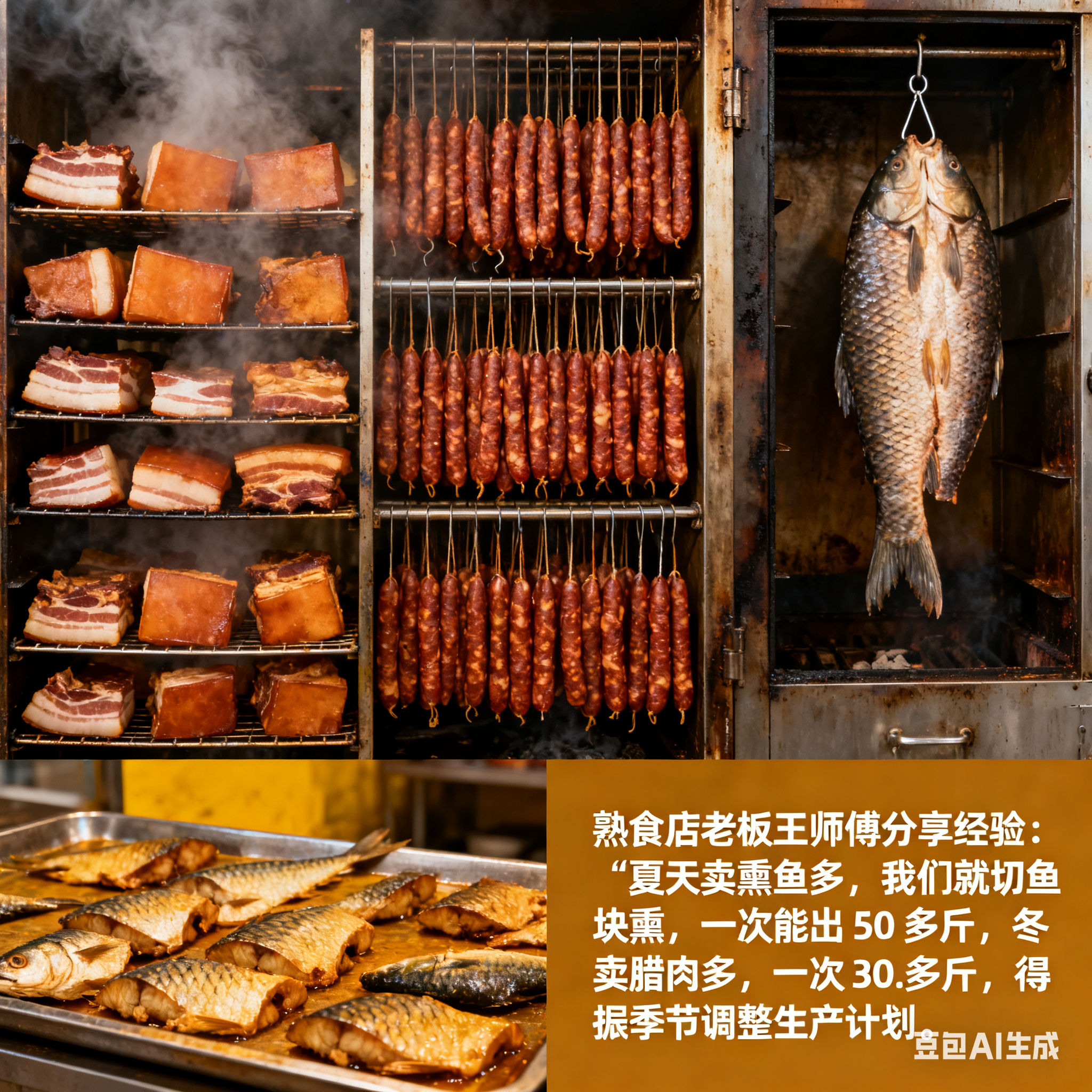 多功能全自动烟熏炉，大店一次能产多少？(3)